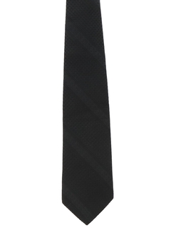 1970's Mens Black Wide Disco Necktie