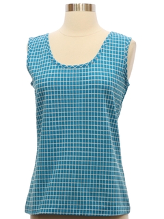 1960's Womens Mod Knit Tank Top Shirt