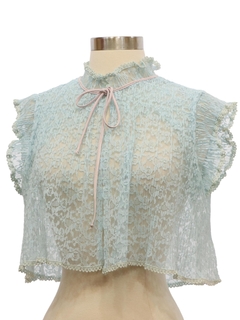 1960's Womens Sheer Lace Shirt