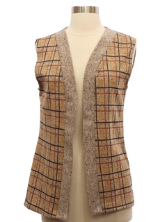 1960's Womens Open Front Mod Knit Vest