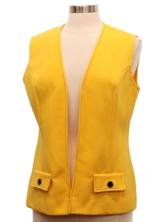 1960's Womens Mod Open Front Vest