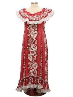 1980's Womens Hawaiian Dress