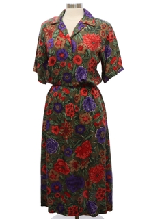 1980's Womens Totally 80s Rayon Blend Dress