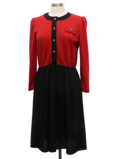 1980's Womens Totally 80s Secretary Dress