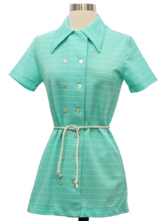 1960's Womens Mod Knit Mini Dress or Tunic Top