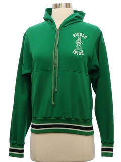 1980's Womens Riddle Irish Totally 80s School Track Style Sweatshirt