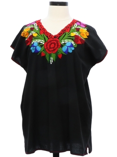 1980's Womens Huipil Style Shirt