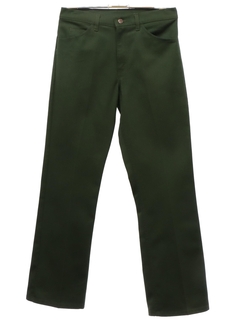 1970's Mens Green Cotton Duck Work Pants