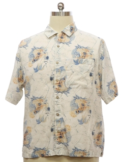 1990's Mens Dickie Walker Linen Blend Hawaiian Shirt