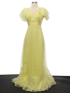 1970's Womens Cocktail or Prom Maxi Dress