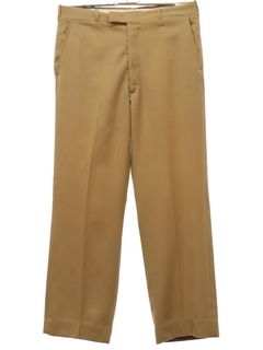 1980's Mens Rayon Silk Blend Flat Front Slacks Pants