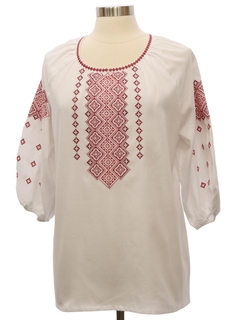 1970's Womens Hippie Style Tunic Shirt