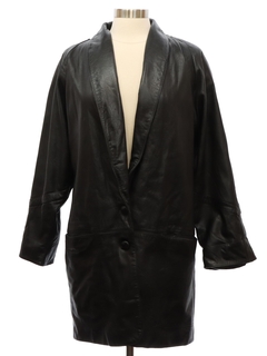 1980's Womens 80s Look Leather Jacket