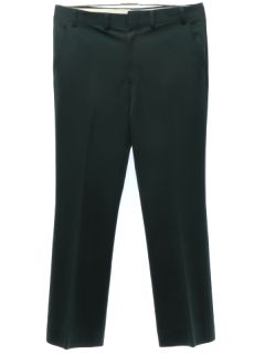 1970's Mens Dark Green Disco Pants