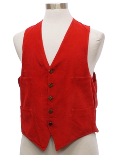 1980's Mens Totally 80s Corduroy Suit Vest