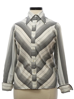 1970's Womens Print Disco Shirt