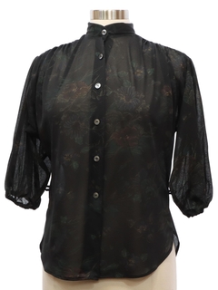 1980's Womens Semi Sheer Shirt