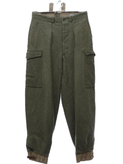 1940's Mens WW2 Swedish Wool Military Pants