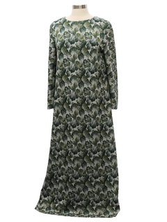 1960's Womens Mod Knit Maxi Dress