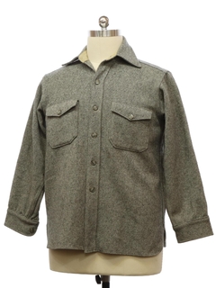 1970's Mens Eddie Bauer Wool CPO Style Shirt Jacket