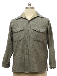 1970's Mens Wool CPO Style Shirt Jacket
