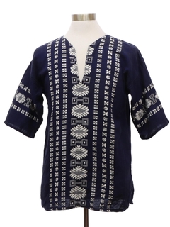 1970's Mens Hippie Style Tunic Shirt