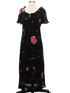 1990's Womens Donna Ricco Maxi Dress