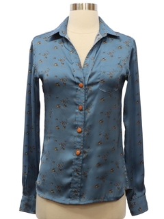 1970's Womens Print Disco Shirt