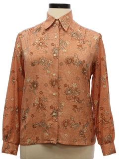 1970's Womens Print Disco Shirt