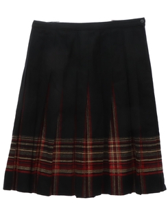 1990's Womens Pendleton Plaid Wool Skirt