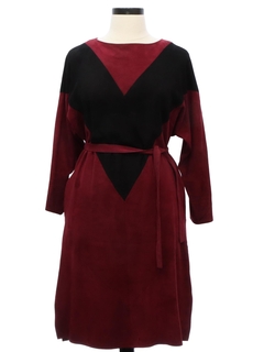 1970's Womens Pablo Designer Suede Leather Dress