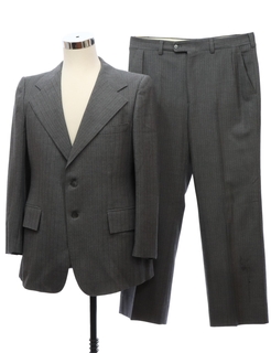 1980's Mens Pierre Cardin Designer Wool Suit