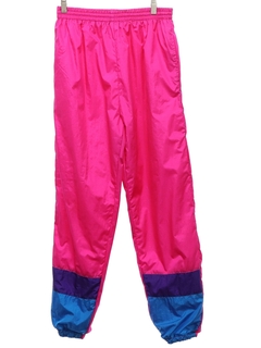 1980's Womens Totally 80s Nylon Track Pants