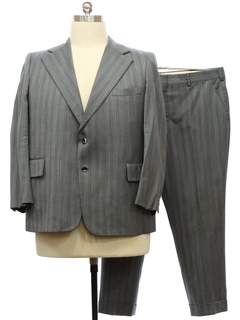 1960's Mens Mod Pinstriped Suit