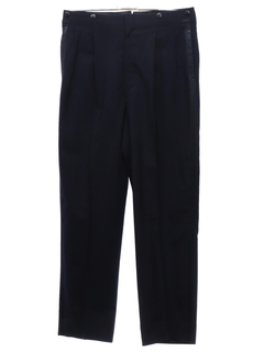 1980's Mens Dark Blue almost Black Tuxedo Pants