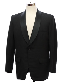 1960's Mens Mod Shawl Collar Evening Style Tuxedo Blazer Jacket