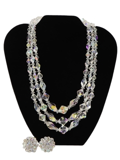 1950's Womens Accessories - Buffums Necklace And Earrings Set