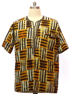 1990's Mens African Style Tunic Shirt