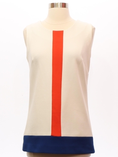 1960's Womens Mod Knit Tunic Shirt
