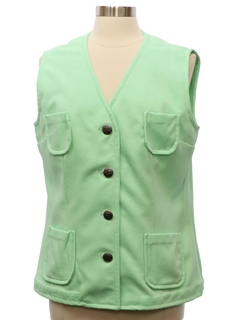 1970's Womens Mod Knit Vest Style Shirt