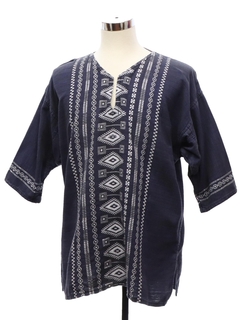1970's Mens Guatemalan Style Tunic Shirt