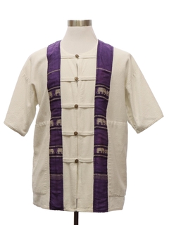 1970's Mens Thai Tunic Shirt