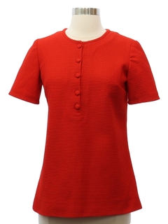 1960's Womens Mod Knit Tunic Shirt