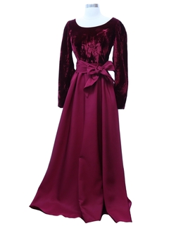 1970's Womens Prom Or Cocktail Maxi Dress