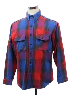 1980's Mens Heavy Cotton Flannel Shirt