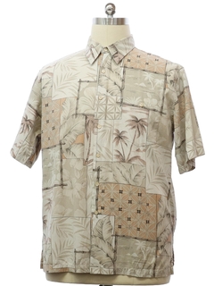 1990's Mens Kona Kai Trading Co. Silk Blend Hawaiian Shirt
