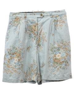 1990's Womens Linen Pleated Shorts