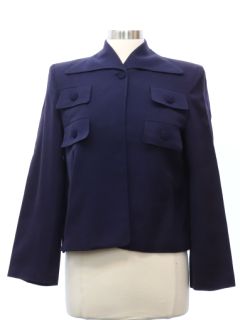 1950's Womens Dark Blue Fab 50s Gabardine Jacket