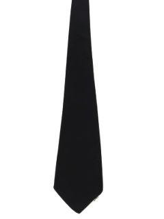 1940's Mens Black Wool Wide Swing Necktie