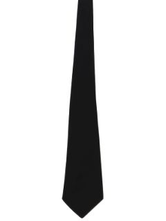 1930's Mens Black Rayon Crepe Swing Necktie